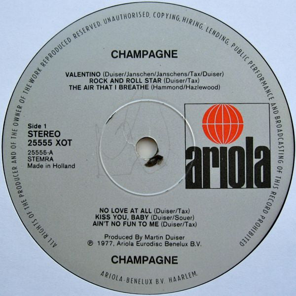 Champagne (5) : Champagne (LP, Album)