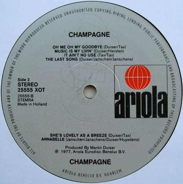 Champagne (5) : Champagne (LP, Album)