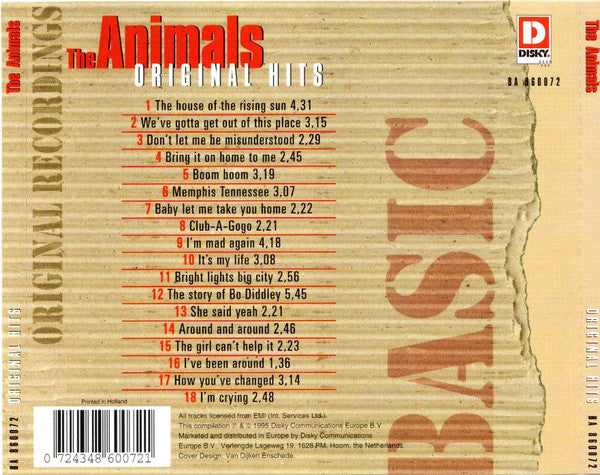 The Animals : Original Hits (CD, Comp, RE)