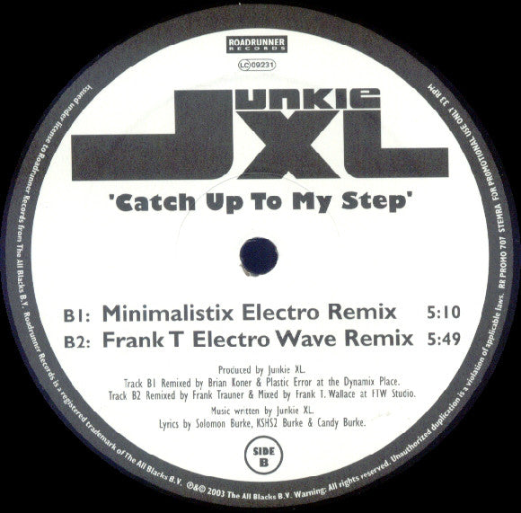 Junkie XL : Catch Up To My Step (12", Single, Promo)