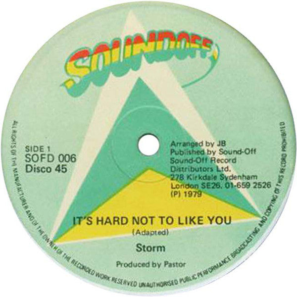 Storm (43) : It's Hard Not To Like You (12")