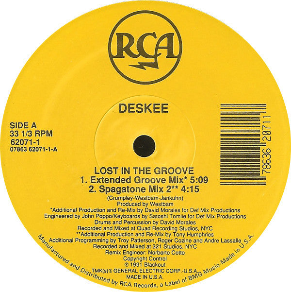 Deskee : Lost In The Groove (12")