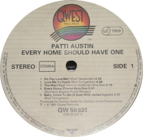 Patti Austin : Every Home Should Have One (LP, Album)