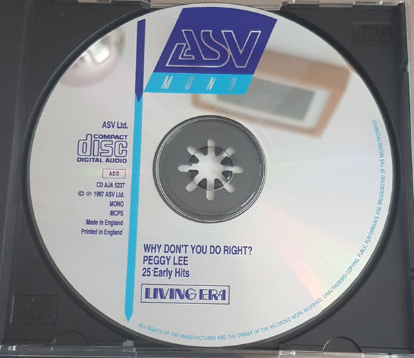 Peggy Lee : Why Don't You Do Right? (CD, Comp, Mono)