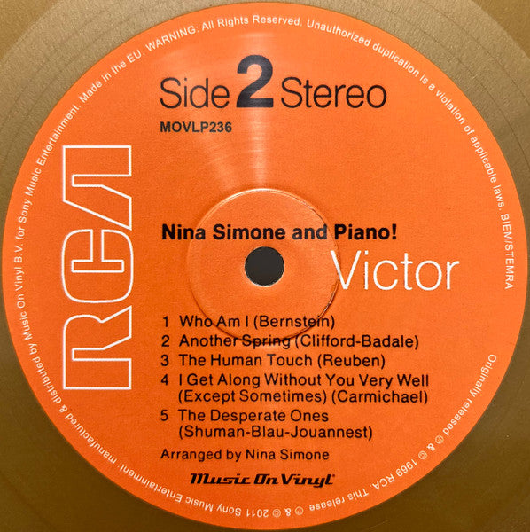 Nina Simone : Nina Simone And Piano! (LP, Album, Ltd, Num, RE, RP, Gol)