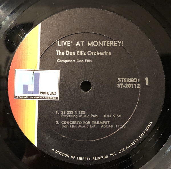 The Don Ellis Orchestra : 'Live' At Monterey ! (LP, Album)