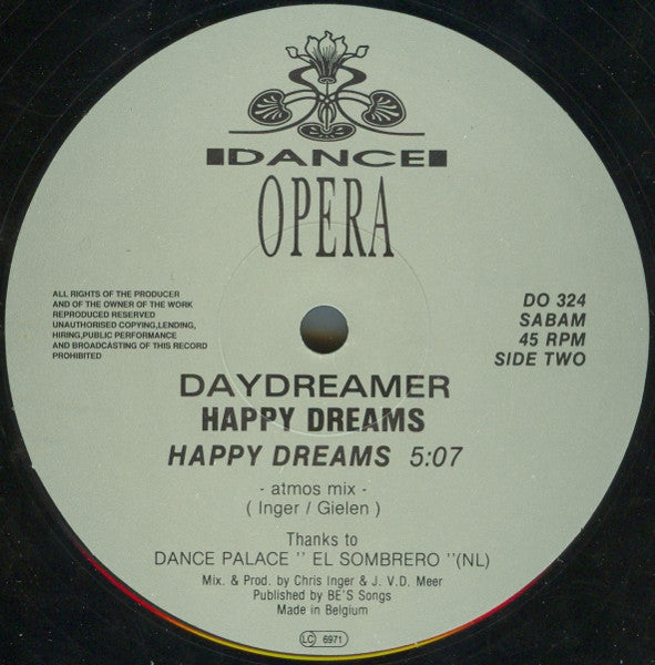 Daydreamer (8) : Happy Dreams (12")
