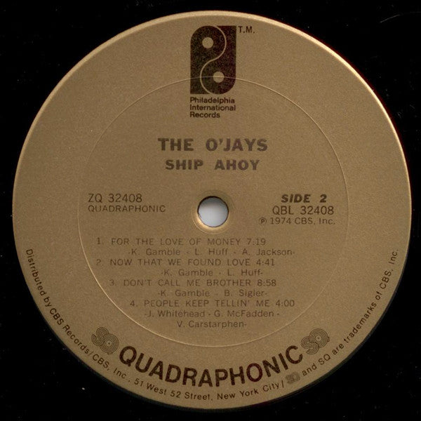 The O'Jays : Ship Ahoy (LP, Album, Quad)