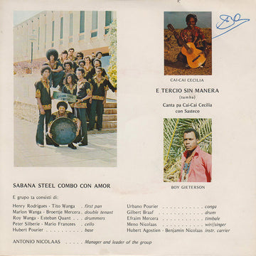 Cai-Cai Cecilia, Boy Gieterson, Sabana Steel Combo : E Tercio Sin Manera / Goza Di Bo Bista (7", Single)