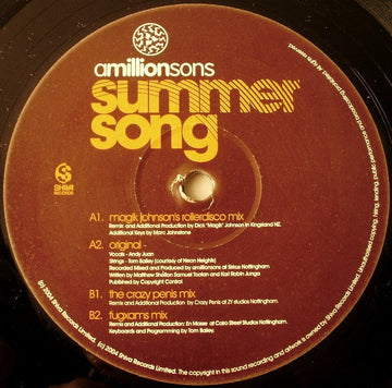 amillionsons : Summer Song (12")