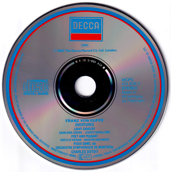 Franz von Suppé, Orchestre Symphonique De Montréal, Charles Dutoit : Overtures (CD)