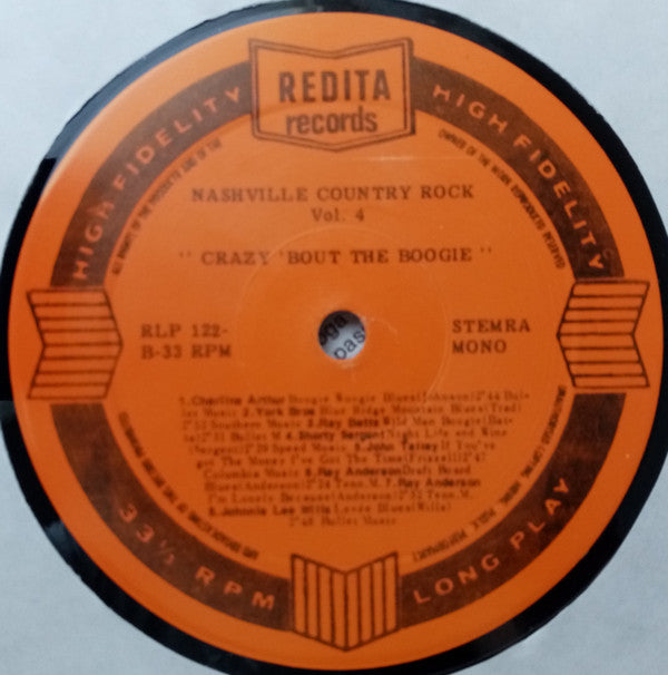 Various : Nashville Country Rock Vol.4: Crazy 'Bout The Boogie (LP, Comp, Mono)