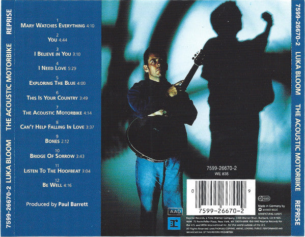 Luka Bloom : The Acoustic Motorbike (CD, Album, RP)