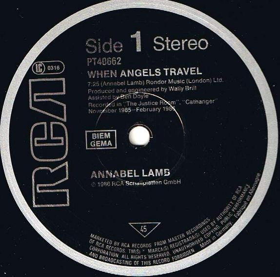 Annabel Lamb : When Angels Travel (12", Maxi)