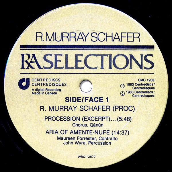 R. Murray Schafer : Ra (Selections) (LP, Album)