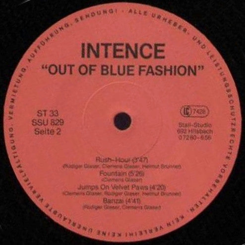 Intence : Out Of Blue Fashion (LP, Album)