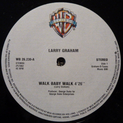 Larry Graham : Walk Baby Walk (12", Maxi)