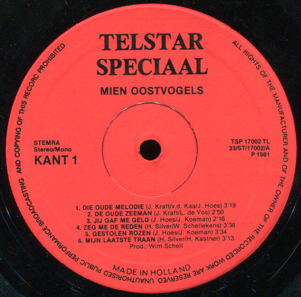 Mien Oostvogels : Mien Oostvogels (LP, Album)