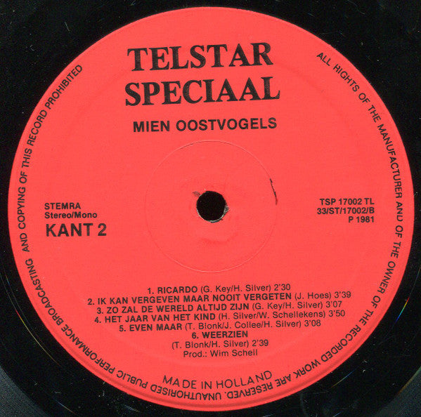 Mien Oostvogels : Mien Oostvogels (LP, Album)