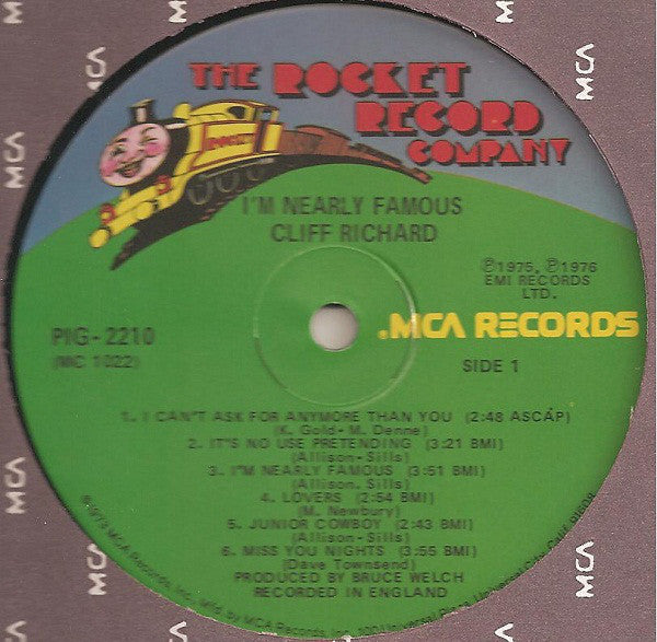 Cliff Richard : I'm Nearly Famous (LP, Album, Glo)
