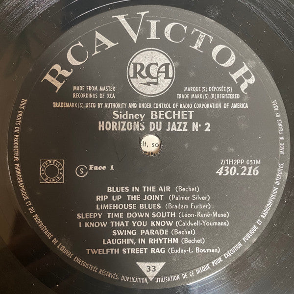 Sidney Bechet : Blues In The Air (LP, Album, Mono, RP, Bla)