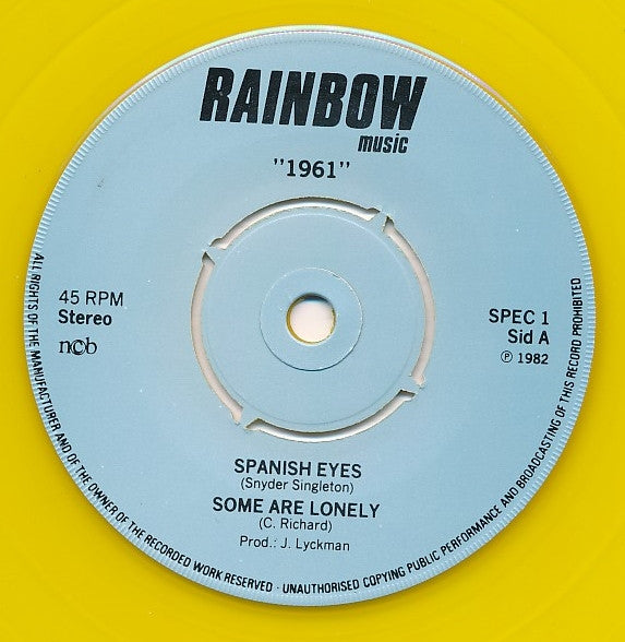 "1961"* : Rainbow Music Presents "1961" (7", EP, Yel)