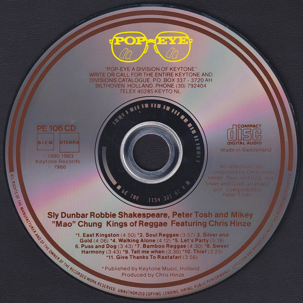 Sly Dunbar, Robbie Shakespeare, Peter Tosh, Mikey Chung Featuring Chris Hinze : Kings Of Reggae (CD, Album)