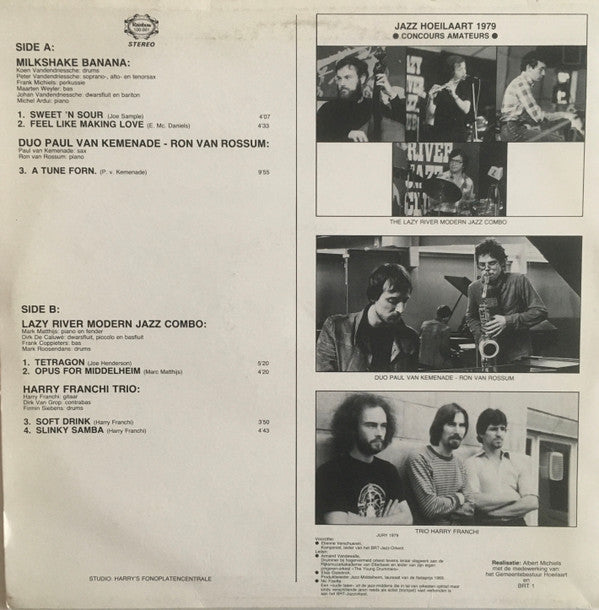 Milkshake Banana, Lazy River Modern Jazz Combo, Duo Paul Van Kemenade - Ron Van Rossum, Harry Franchi Trio : Jazz Hoeilaart 1979 (LP, M/Print)