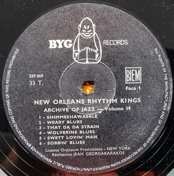 New Orleans Rhythm Kings : Archive Of Jazz - Volume 19 (LP, Comp)