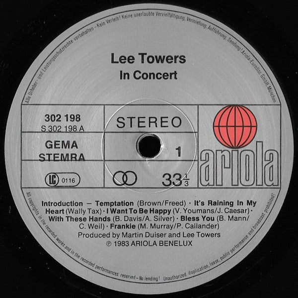 Lee Towers : In Concert (2xLP, Gat)