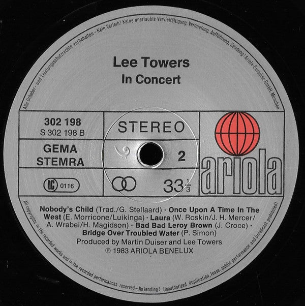 Lee Towers : In Concert (2xLP, Gat)