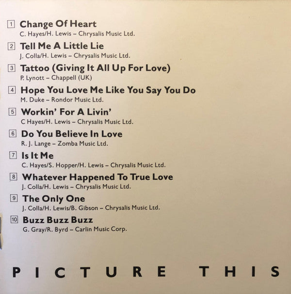 Huey Lewis And The News* : Picture This (CD, Album, RE)