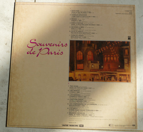 Various : Souvenirs De Paris (LP, Comp)