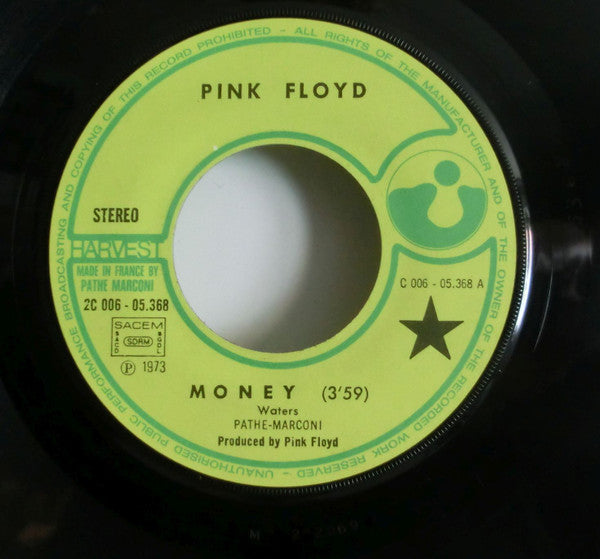 Pink Floyd : Money (7", Single, No )