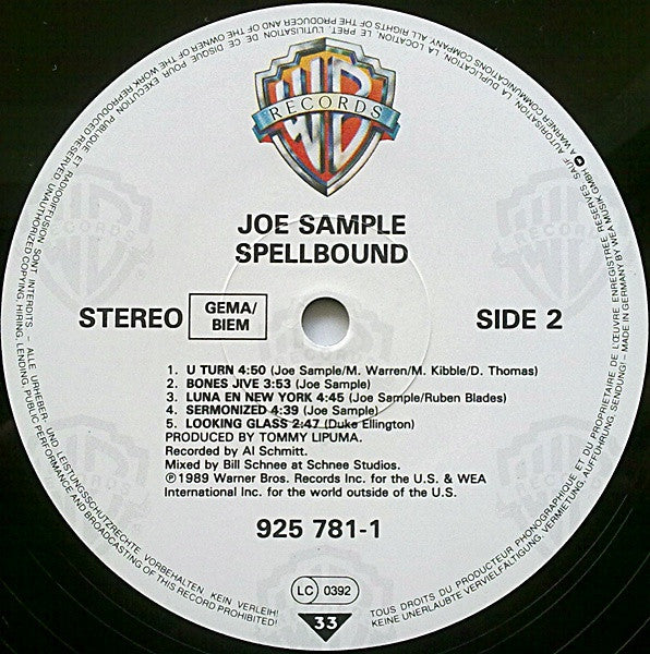 Joe Sample : Spellbound (LP, Album)