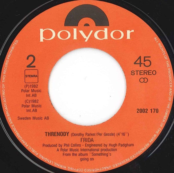 Frida : I Know There's Something Going On / Threnody (7", Single)