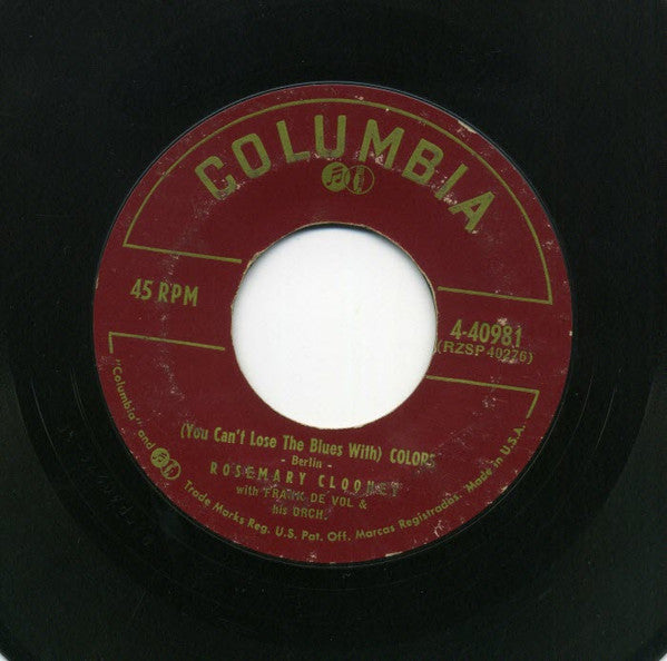 Rosemary Clooney : (You Can't Lose The Blues With) Colors / That's How It Is (7")