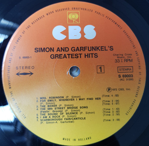 Simon & Garfunkel : Simon And Garfunkel's Greatest Hits (LP, Comp)