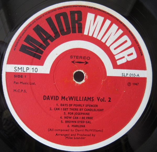David McWilliams : David McWilliams Vol. 2 (LP, Album)