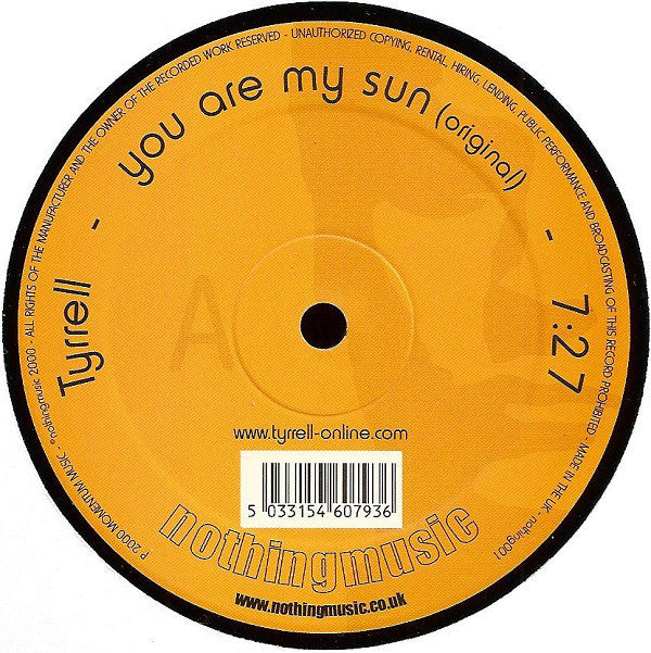Tyrrell : You Are My Sun (12")