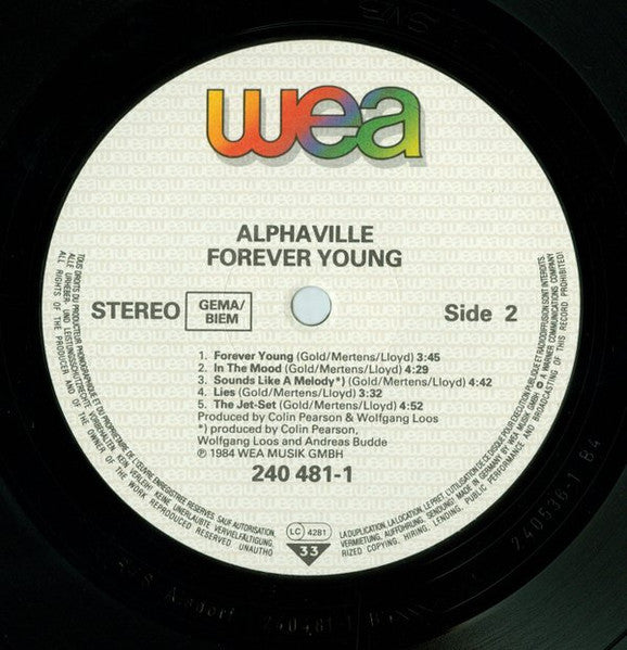 Alphaville : Forever Young (LP, Album)