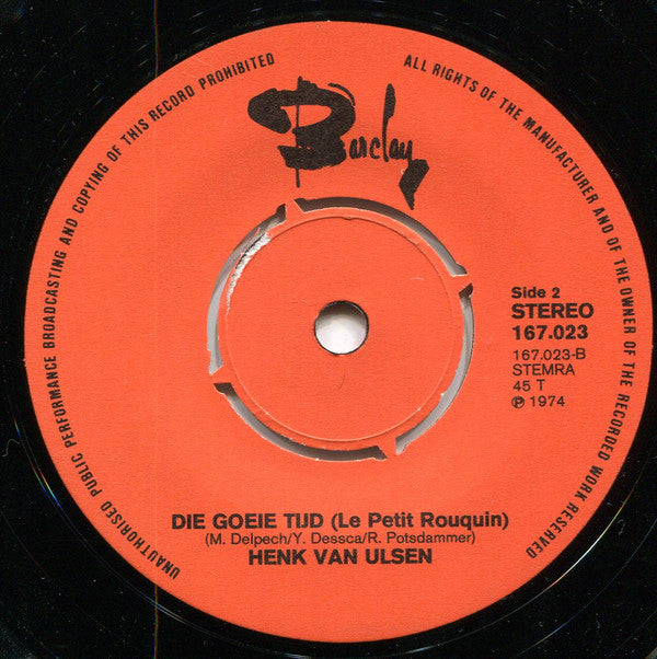 Henk Van Ulsen : De Scheiding (7")