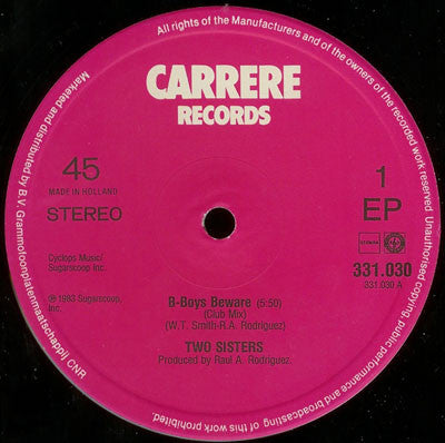 Two Sisters : B-Boys Beware (Club Mix) (12", EP, Maxi)