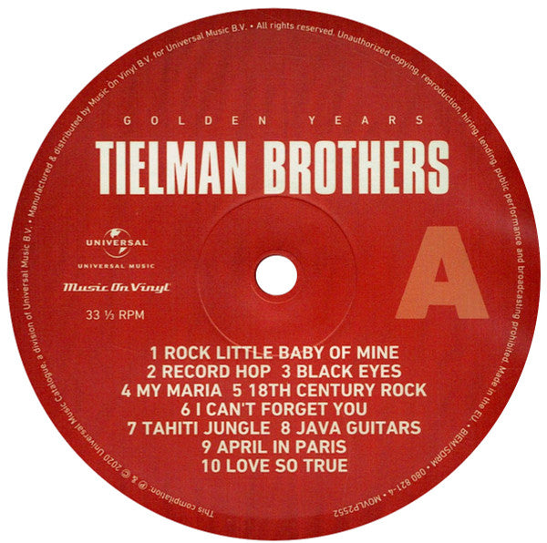 Tielman Brothers : Golden Years (2xLP, Comp, Ltd, Num, Red)