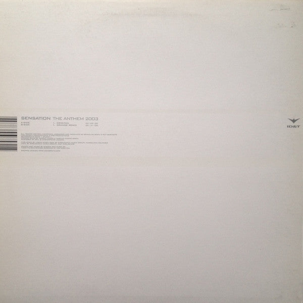Sensation (2) : The Anthem 2003 (White Edition) (12")