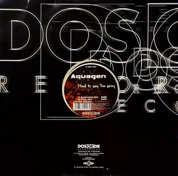 Aquagen : Hard To Say I'm Sorry (12")
