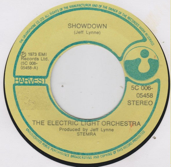 The Electric Light Orchestra* : Showdown / In Old England Town (Boogie No2) (7", Single, Tur)