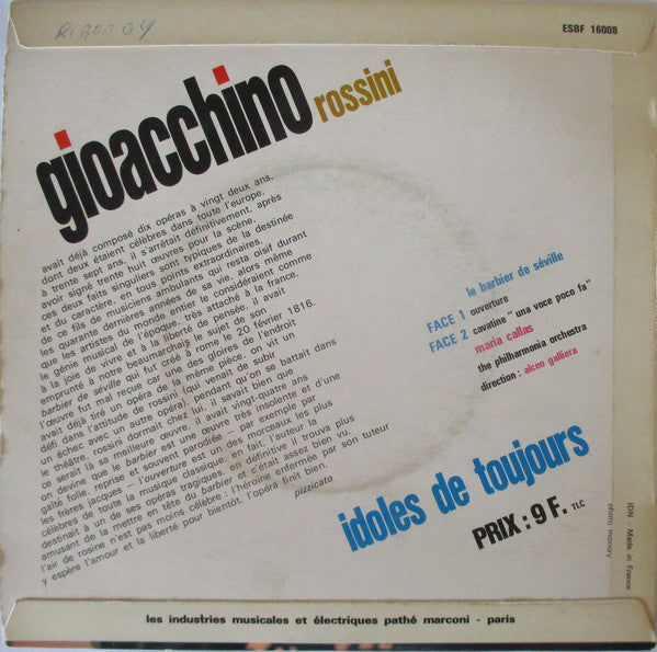 Gioacchino Rossini : Le Barbier De Séville (7", EP)