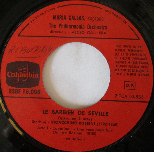 Gioacchino Rossini : Le Barbier De Séville (7", EP)