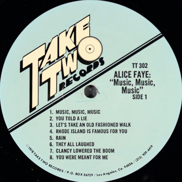 Alice Faye : Music Music Music (LP)